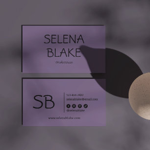 Minimalistische Paarse Boho   Trendy Retro Chic Visitekaartje