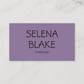 Minimalistische Paarse Boho | Trendy Retro Chic Visitekaartje (Voorkant)