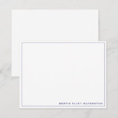 Minimalistische Paarse Border Note Kaart Notitiekaartje (Voorkant / Achterkant)