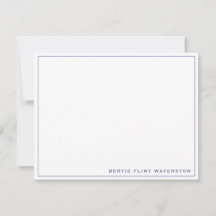 Minimalistische Paarse Border Note Kaart