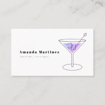 Minimalistische Paarse Cocktail Bartender Mixologi