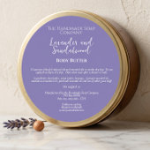 Minimalistische paarse cosmetica pot label