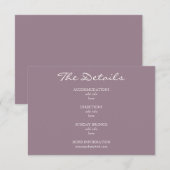 Minimalistische Paarse details over het stuur Informatiekaartje (Voorkant / Achterkant)