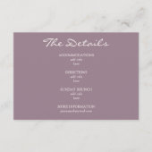 Minimalistische Paarse details over het stuur Informatiekaartje (Voorkant)