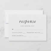 Minimalistische Paarse en grijze bruiloft RSVP-rea RSVP Kaartje (Voorkant)