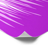 Minimalistische Paarse en Witte Poppies Meadow Flo Poster (Hoek)