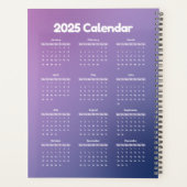 Minimalistische Paarse Gradiënt 2025 Planner (Achterkant)