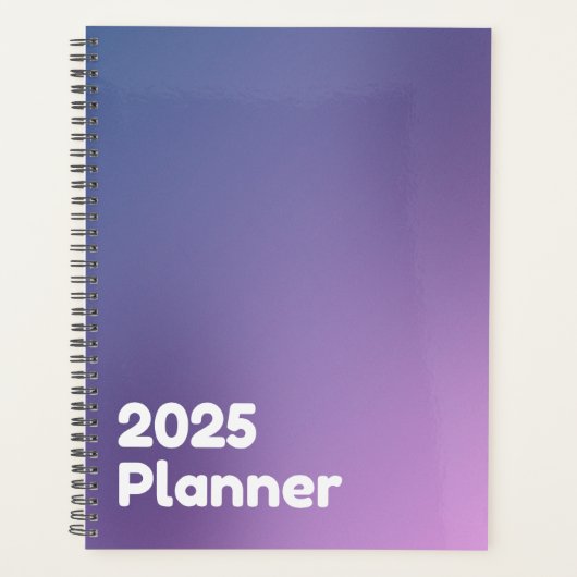 Minimalistische Paarse Gradiënt 2025 Planner (Voorkant)