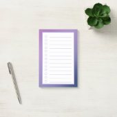 Minimalistische Paarse-gradiëntchecklist Post-it® Notes (Kantoor)