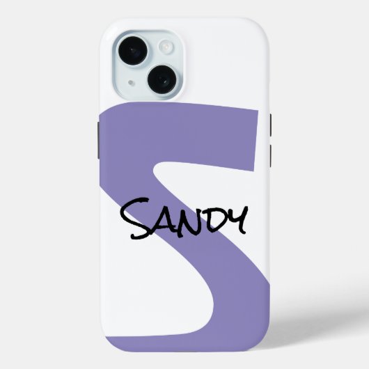 Minimalistische paarse handgeschreven gepersonalis Case-Mate iPhone case (Achterkant)