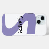 Minimalistische paarse handgeschreven gepersonalis Case-Mate iPhone case (Achterkant (horizontaal))