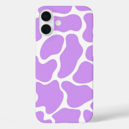 Minimalistische Paarse Koe print iPhone 16 Plus Hoesje