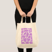 Minimalistische Paarse Koe print Tote Bag (Voorkant (product))