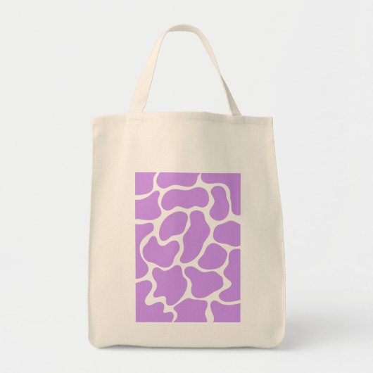 Minimalistische Paarse Koe print Tote Bag (Voorkant)