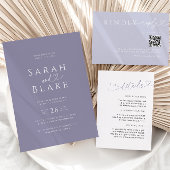 Minimalistische Paarse Lila Detail Kaart met Hart