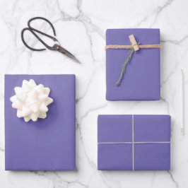 Minimalistische paarse lilak effen gewone elegante inpakpapier vel