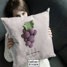 Minimalistische Paarse Oma Chic Haak Druif Naam