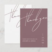 Minimalistische paarse paars script typografie bru