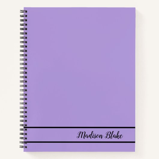 minimalistische Paarse pastel Notitieboek (Voorkant)
