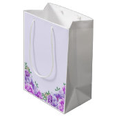 Minimalistische paarse pioenroos cadeautas (Achterkant Gekanteld)