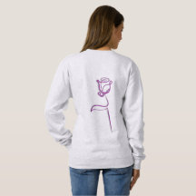 Minimalistische paarse roos sweatshirt