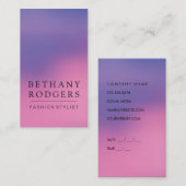 Minimalistische Paarse roze blend Visitekaartje (Voorkant / Achterkant)