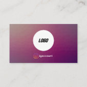 Minimalistische Paarse schilder QR-code Visitekaartje (Achterkant)