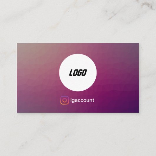 Minimalistische Paarse schilder QR-code Visitekaartje (Achterkant)