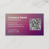 Minimalistische Paarse schilder QR-code Visitekaartje (Voorkant)