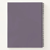 Minimalistische paarse script gepersonaliseerde re notitieboek (Achterkant)