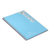 Minimalistische Paarse Verticale Tekst Schoolvak Notitieboek (Rechterzijde)