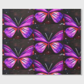 Minimalistische paarse vlinders cadeaupapier (Vlak)