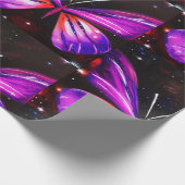 Minimalistische paarse vlinders cadeaupapier (Hoek)