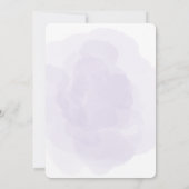 Minimalistische paarse waterverf bruiloft kaart (Achterkant)
