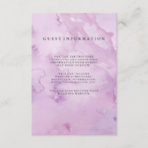 Minimalistische Paarse Waterverf Gastgegevens