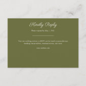 Minimalistische Paarse Wildflower bruiloft RSVP Kaartje (Voorkant)