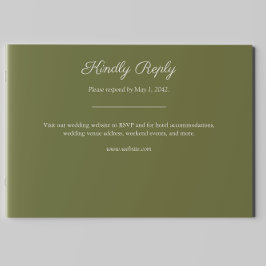 Minimalistische Paarse Wildflower bruiloft RSVP Kaartje