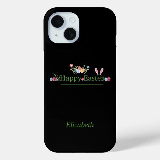 MINIMALISTISCHE PAASHAAS EAR EIEREN BLOEMEN ONTWER Case-Mate iPhone CASE (Achterkant)