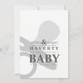 Minimalistische Pacifier Eenvoudige zwangerschapsa Aankondiging (Voorkant)