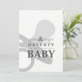 Minimalistische Pacifier Eenvoudige zwangerschapsa Aankondiging (Staand voorkant)