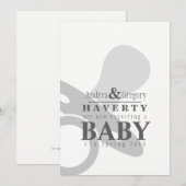 Minimalistische Pacifier Eenvoudige zwangerschapsa Aankondiging (Voorkant / Achterkant)