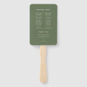 Minimalistische palmbomen handwaaier (Achterkant)