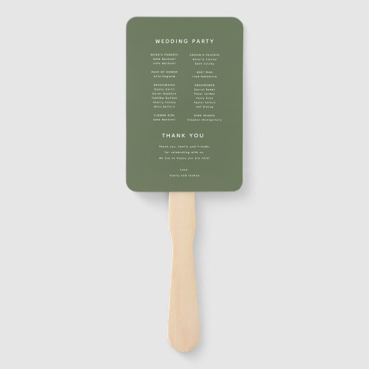 Minimalistische palmbomen handwaaier (Achterkant)