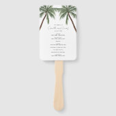 Minimalistische palmbomen handwaaier (Voorkant)