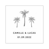 Minimalistische palmbomen Klassieke uitnodiging Rubberstempel (Afrduk)
