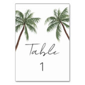 Minimalistische palmbomen tropisch kaart (Voorkant)