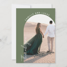 Minimalistische palmbomen trouwkaart bedankt kaart