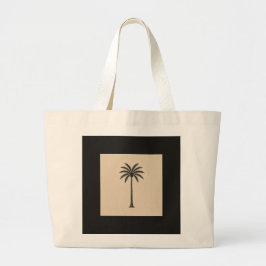 Minimalistische palmboom terracotta elegante boods grote tote bag