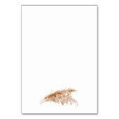Minimalistische Pampas Grass Wedding Table Number Kaart (Achterkant)