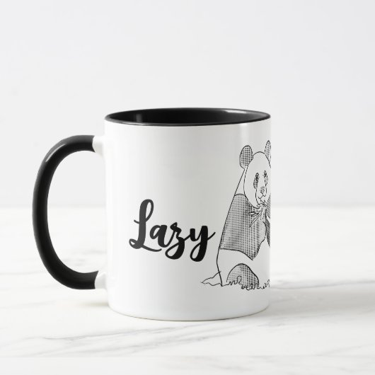 Minimalistische Panda Lazy Morning Mok (Links)